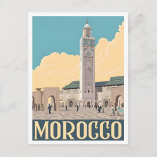 Marokko Vintage-Reise Postkarte
