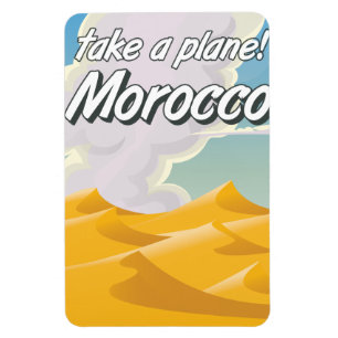 Marokko Vintage Reiseplakat Magnet
