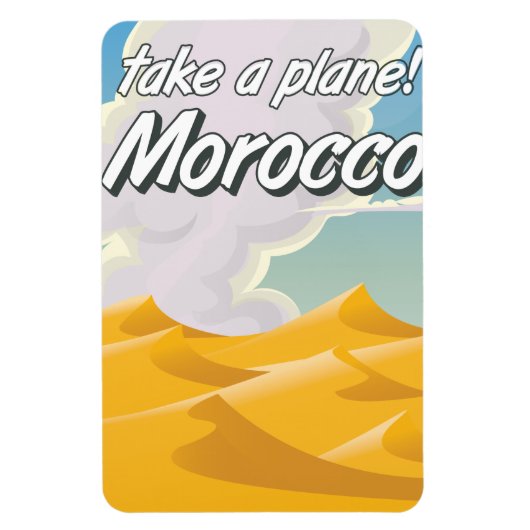 Marokko Vintage Reiseplakat Magnet (Vertikal)