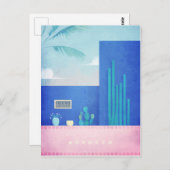 Marokko Vintage Travel Poster - Art Postkarte (Vorne/Hinten)