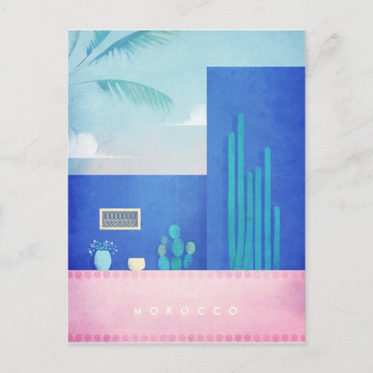 Marokko Vintage Travel Poster - Art Postkarte (Vorderseite)