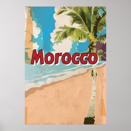 Marokko Vintager Urlaub Poster (Vorne)