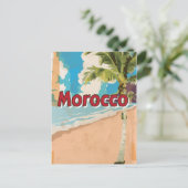 Marokko Vintager Urlaub Poster Postkarte (Stehend Vorderseite)