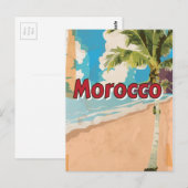 Marokko Vintager Urlaub Poster Postkarte (Vorne/Hinten)