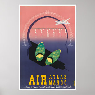 Marokko Wandkunst Reiseposter Vintage Marokkanisch Poster