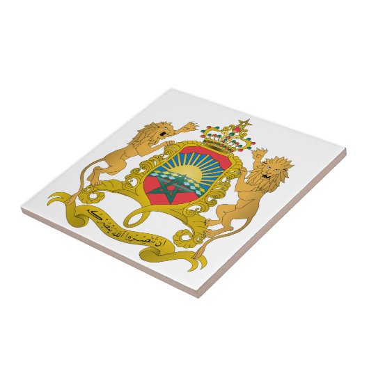 Marokko-Wappen Fliese (Seite)