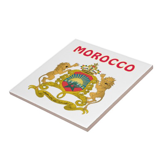 Marokko-Wappen Fliese (Seite)