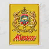 Marokko Wappen Postkarte (Vorderseite)