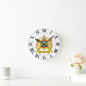 Marokko-Wappen Runde Wanduhr (Zuhause)