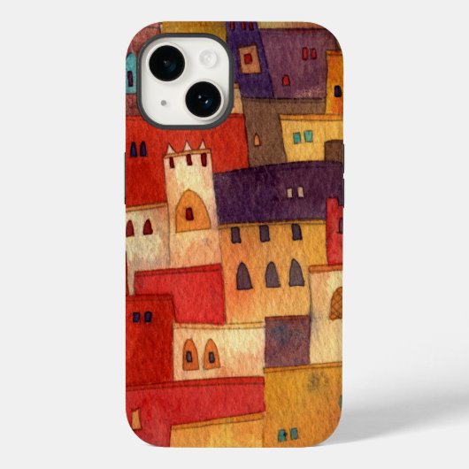 Marokko Wasserfarbe Case-Mate iPhone Hülle (Rückseite)