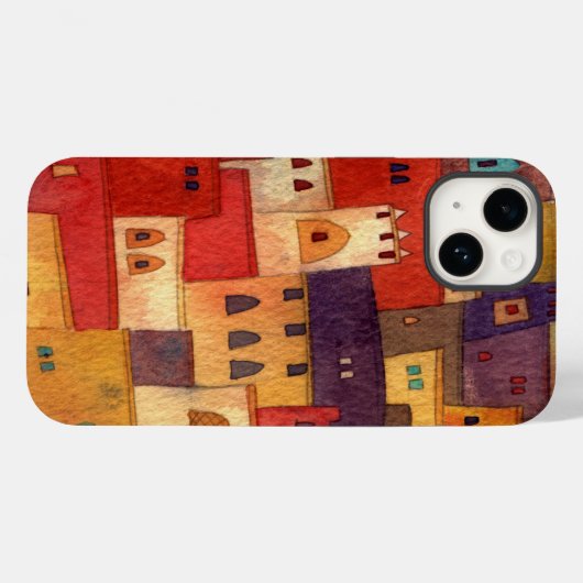 Marokko Wasserfarbe Case-Mate iPhone Hülle (Rückseite (Horizontal))