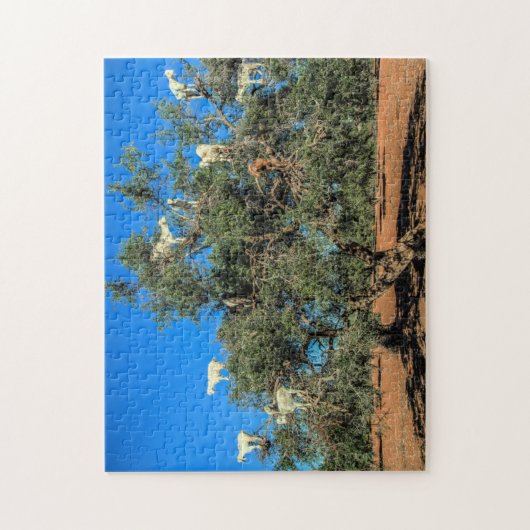 Marokko Ziegen in Bäumen Funny Puzzle (Vertikal)