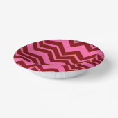 Marone Rot Pink Chevron Zickzack Design  Pappteller (Gewinkelt)