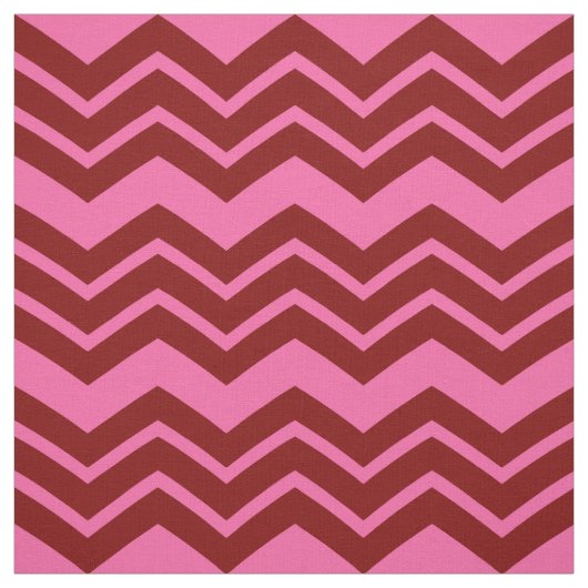 Marone Rot Pink Chevron Zigzag Design  Stoff (Muster)