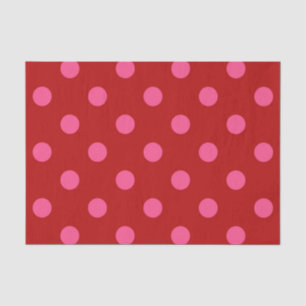 Marone Rot Pink Polka Punkte Design Seidenpapier