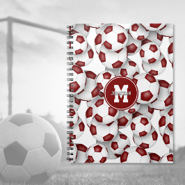 Maronenfußbälle passen Kindersport Notizblock