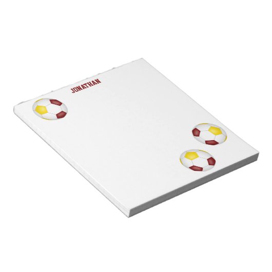 Marongoldbälle Akzentuieren personalisiert Notizblock (angewinkelt)