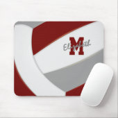 Marongraue Mannschaftsfarben personalisierte Volle Mousepad (Mit Mouse)