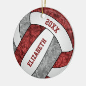 Marongrauweißer, gürteliger Sake-Volleyball Keramik Ornament (Links)