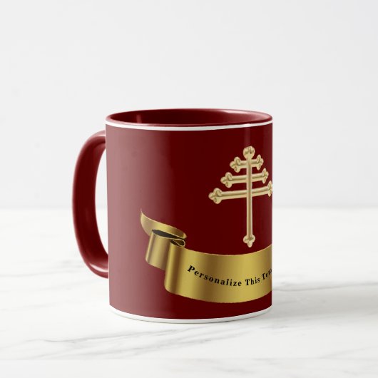 Maronite Church Cross Personalisierte Geschenke Ta Tasse (Vorderseite Links)