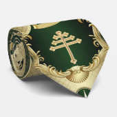 Maronite Church Cross und Libanon Cedar Neck Tie Krawatte (Gerollt)