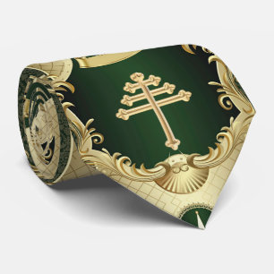Maronite Church Cross und Libanon Cedar Neck Tie Krawatte