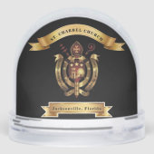 Maronite Church Cross Wappen Personalisiertes Gesc Schneekugeln (Rückseite)