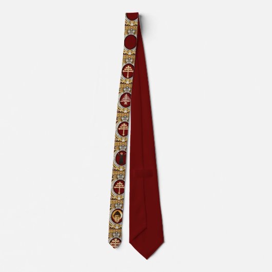 Maronite Cross, Heilige und Libanon Cedar Neck Tie Krawatte (Rückseite)