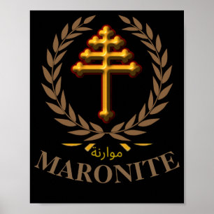 MARONITE (Offizielles Kreuz) Poster