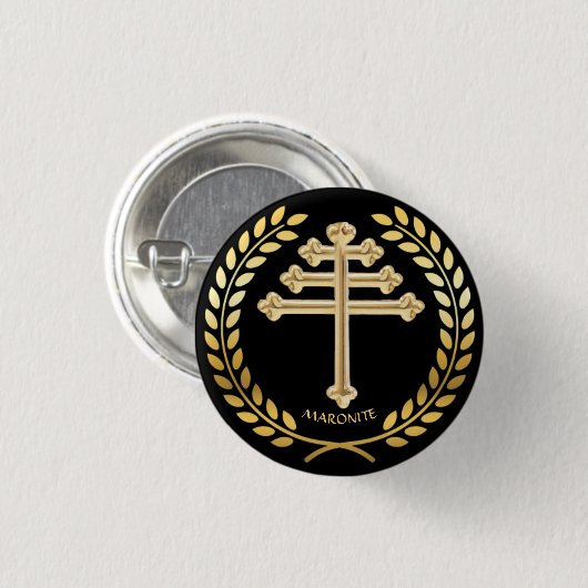 Maronite Rite Church Cross Lapel Pin Button (Vorne & Hinten)