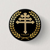 Maronite Rite Church Cross Lapel Pin Button (Vorderseite)