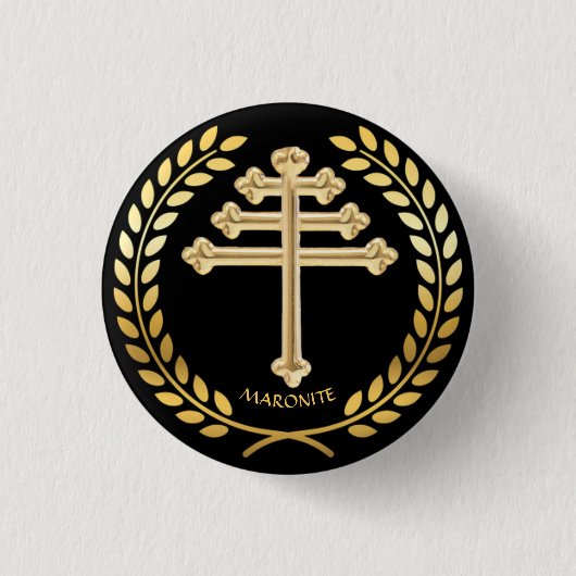 Maronite Rite Church Cross Lapel Pin Button (Vorderseite)
