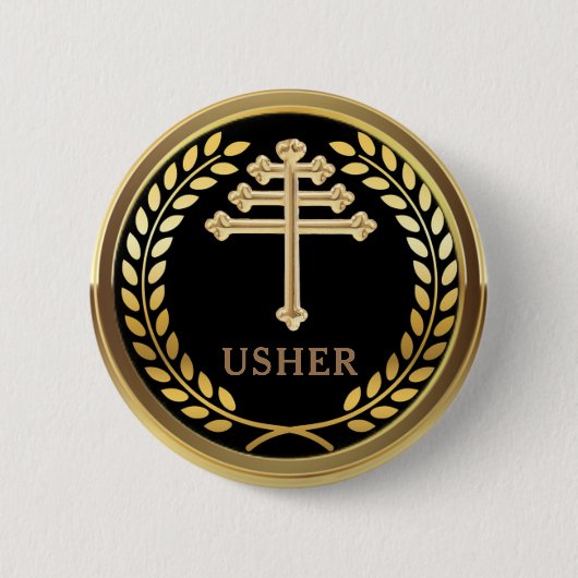 Maronitische Kirche Platzanweiser Pin Button (Vorderseite)