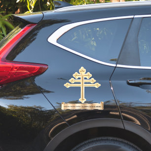 Maronitische Kirchenkreuz Personalisieren Text Auf Aufkleber