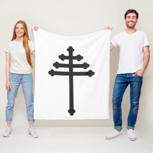 Maronitische Kirchenkreuzdecke / Wandbehang Fleecedecke