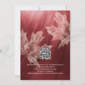 Maronmaple-Blätter in einem Akzent Einladung (Rückseite)