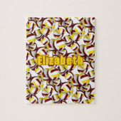 Maroolmädchen Jungs Mannschaft Farben Volleyball Puzzle (Vertikal)