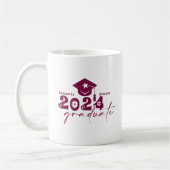 Maroon 2024: personalisierte Graduate Class Kaffeetasse (Links)
