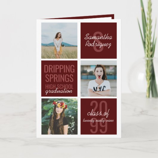 Maroon 4-Foto Fun Boxes Abschluss Einladung (Vorderseite)