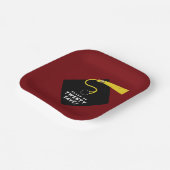 Maroon Abschluss 2025 Party Pappteller (Gewinkelt)