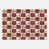 Maroon Abschluss Foto 2025 Abschluss Custom Geschenkpapier Set (Vorderseite 2)