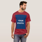 Maroon Add Your Image Foto Picture Logo Men's T-Shirt (Vorne ganz)
