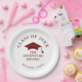 Maroon Adventure Begins Abschluss Pappteller (Party)