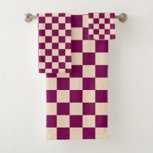 Maroon and beige checkerboard pattern