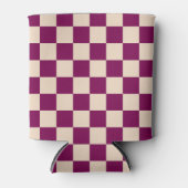 Maroon and beige checkerboard pattern dosenkühler (Vorderseite)