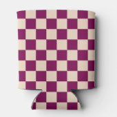 Maroon and beige checkerboard pattern dosenkühler (Rückseite)