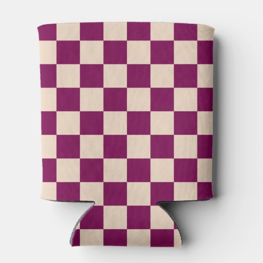 Maroon and beige checkerboard pattern dosenkühler (Rückseite)
