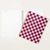 Maroon and beige checkerboard pattern planer (Anzeige)