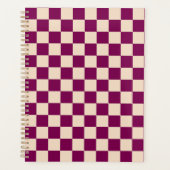 Maroon and beige checkerboard pattern planer (Vorderseite)