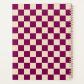 Maroon and beige checkerboard pattern planer (Rückseite)